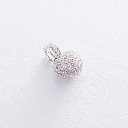 Золотой кулон "Сердце" с бриллиантами п247