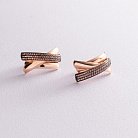 Золоті сережки з фіанітами с04515 от ювелирного магазина Оникс