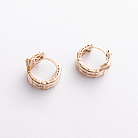 Серьги - кольца "Змеи" в желтом золоте (фианиты) с09717 от ювелирного магазина Оникс - 1