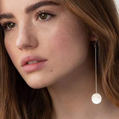 Серебряные серьги "Солнечные зайчики" 122694