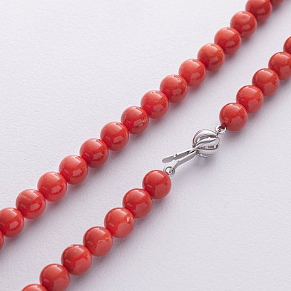 Бусы из коралла (золотая застежка) бус016к №3