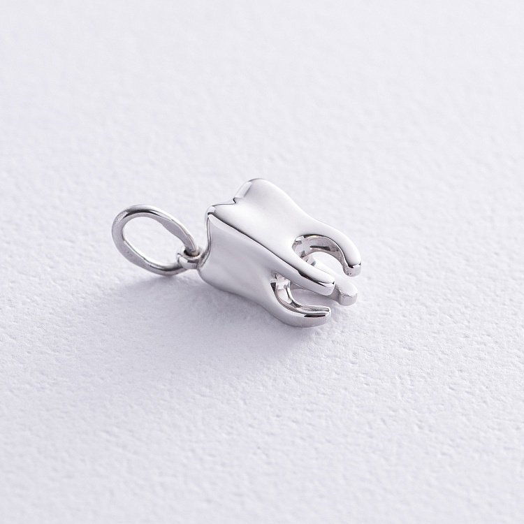 Золотой кулон "Зуб" с бриллиантом 110781121 от ювелирного магазина Оникс - 3