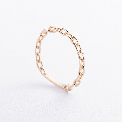 Кольцо "Цепочка" в желтом золоте к08499