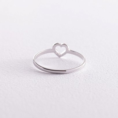 Золотое кольцо "Сердечко с фианитом" к07099 №4