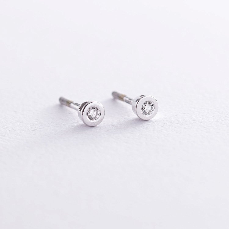 Золоті сережки - пусети з діамантами с2870 від ювелірного магазину Онікс