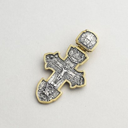 Серебряный крест (чернение, позолота) 132729 №6
