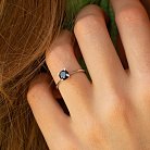Помолвочное кольцо с черным бриллиантом (белое золото) 236291122 от ювелирного магазина Оникс - 1