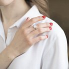 Серебряное кольцо (фианиты) 112161 от ювелирного магазина Оникс - 1