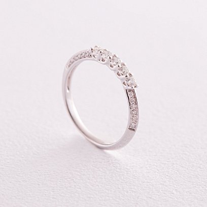 Золотое кольцо с дорожкой камней (бриллианты) кб0437cha