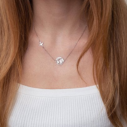 Колье "Кругосветное путешествие" в серебре 181194 №4