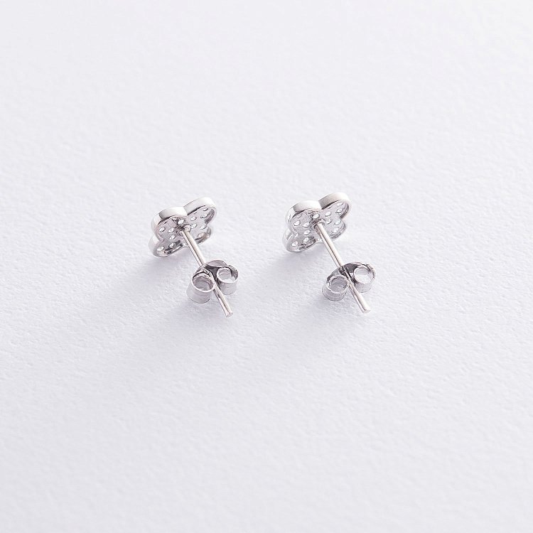 Золоті сережки-пусети "Конюшина" с05354 від ювелірного магазину Онікс - 2