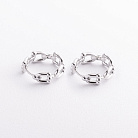 Срібні сережки - кільця "Фантазія" 123551 от ювелирного магазина Оникс - 1