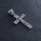 Срібний хрест "Розп'яття. Спаси і Збережи" кду-10 от ювелирного магазина Оникс