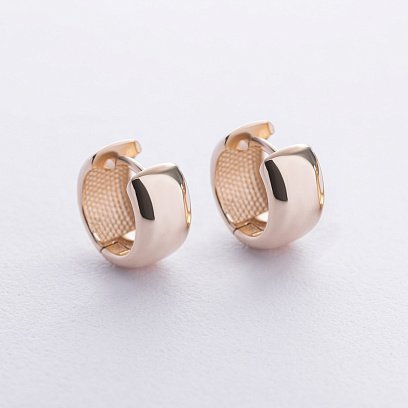 Серьги - кольца в желтом золоте с06952 №7