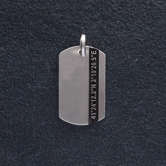 Серебряный жетон для индивидуальной гравировки (маленький) 133349-ГР №5