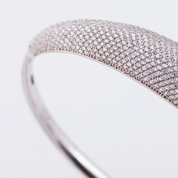 Золотой браслет с фианитами б02507 от ювелирного магазина Оникс - 2