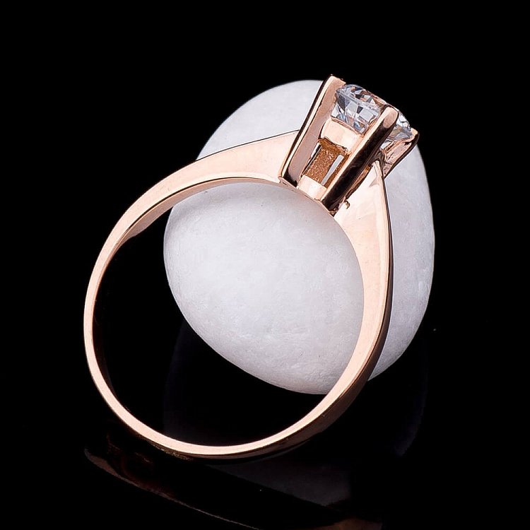 Каблучка з фіанітами к01899 від ювелірного магазину Онікс - 1