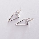 Серебряные серьги "Треугольники" 122502 от ювелирного магазина Оникс - 1