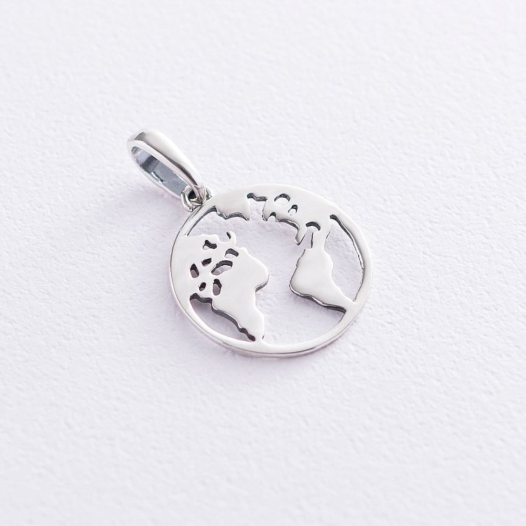 Подвеска "Планета Земля" в серебре 133047 от ювелирного магазина Оникс - 3