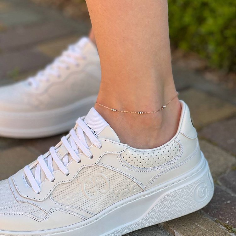 Золотой браслет на ногу б03643 от ювелирного магазина Оникс - 1