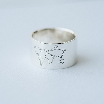 Серебряное кольцо "HOME. Украина - мой дом" 112143home №9