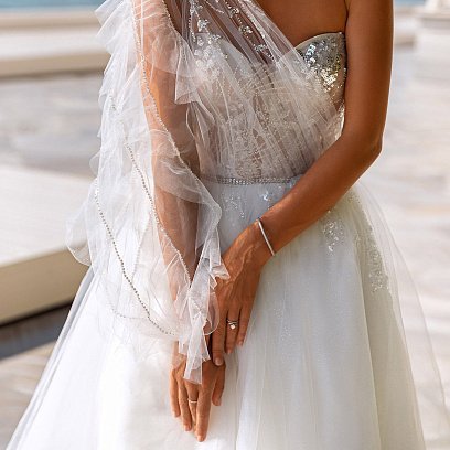 Золота каблучка "Серце" к05548 №2