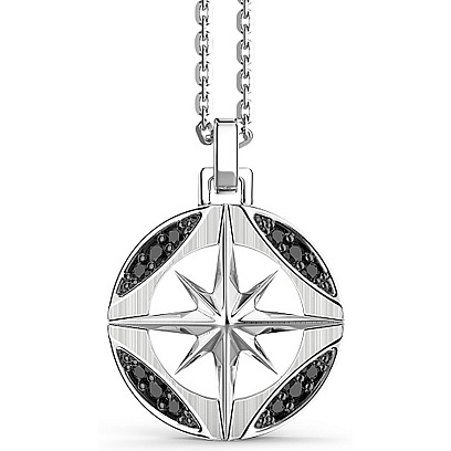 Чоловіче срібне кольє "Роза вітрів" Zancan ESC008