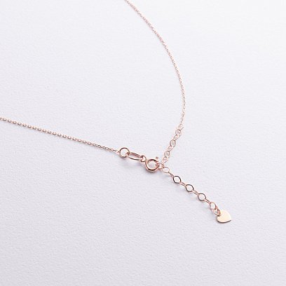 Золоте кольє з одним фіанітом кол01641 №5