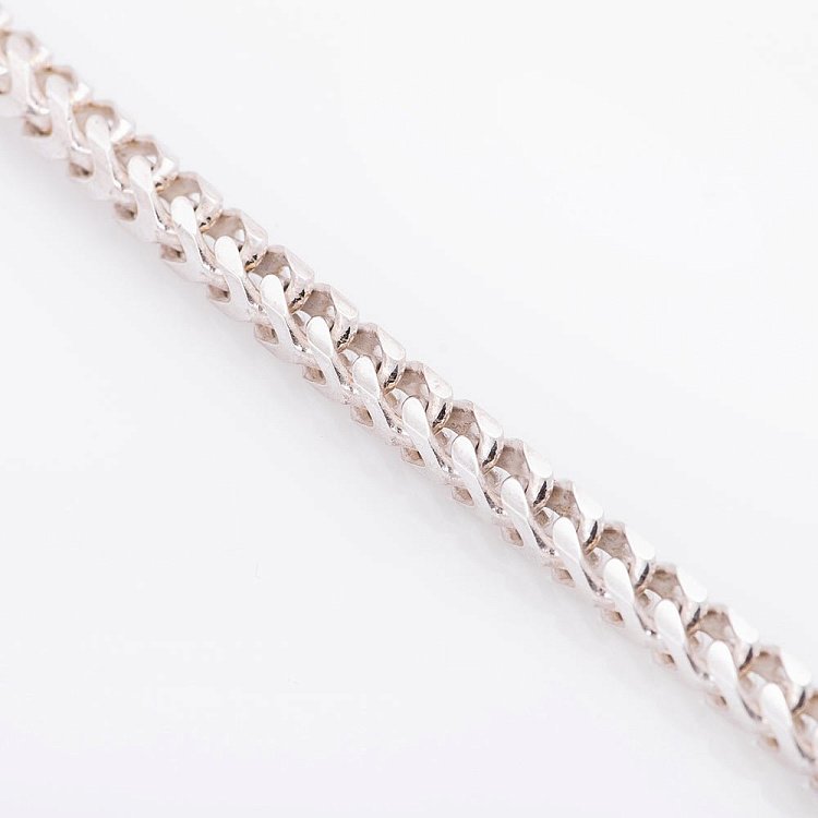 Чоловічий срібний браслет плетіння "панцирні" 14279 - 0 від ювелірного магазину Онікс - 2