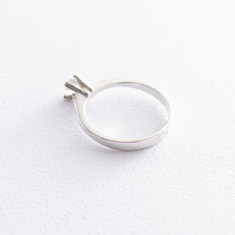 Срібна каблучка з фіанітом 11886 від ювелірного магазину Онікс - 2