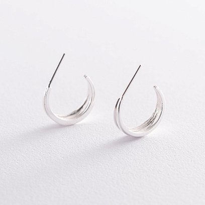 Срібні сережки - пусети "Сара" 122999 №5