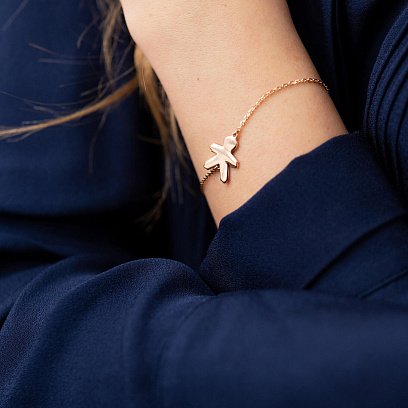 Браслет "Мальчик" в красном золоте (возможна гравировка) з2078 №2