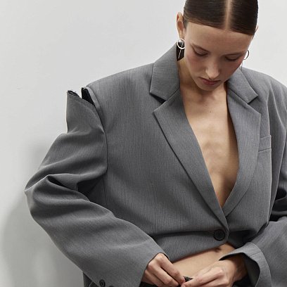 Срібні сережки "Геометрія" 122552 №7