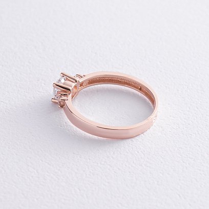 Золотое кольцо с фианитами к07029 №3