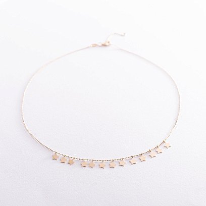 Кольє "Зірочки" в жовтому золоті кол01669 №2