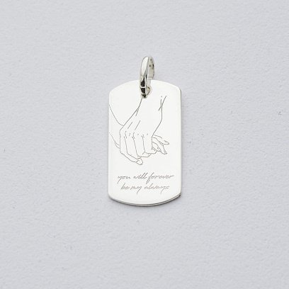 Серебряный жетон "Рука в руке" 133349-2 №3