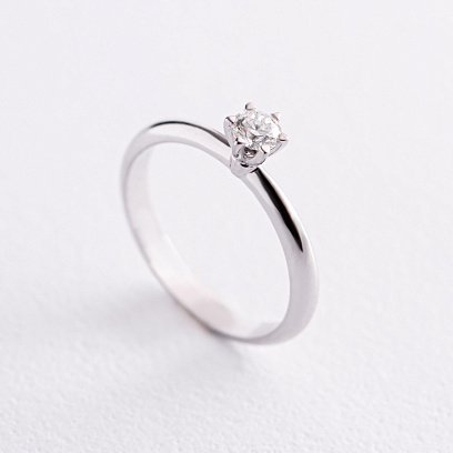 Помолвочное золотое кольцо с бриллиантом 26411121