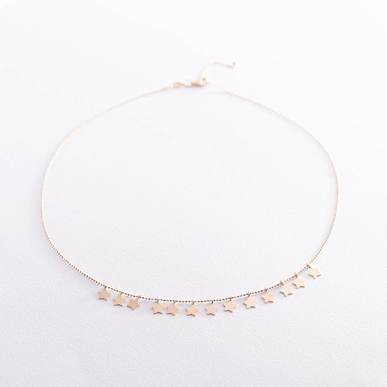 Кольє "Зірочки" в жовтому золоті кол01669 №2