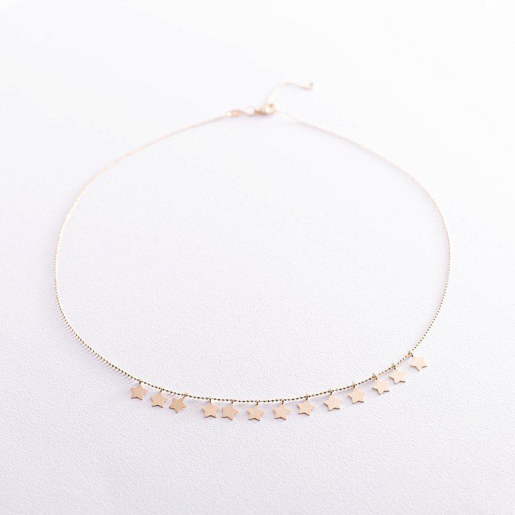 Кольє "Зірочки" в жовтому золоті кол01669 від ювелірного магазину Онікс - 2