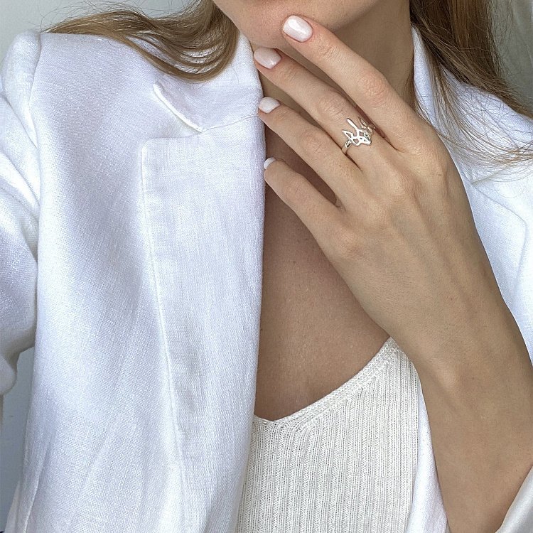 Срібний перстень "Герб України - Тризуб" 111379 від ювелірного магазину Онікс - 10