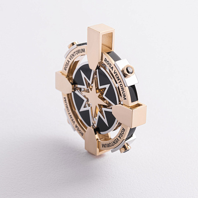 Золотий кулон "Роза Вітрів" з діамантами 144731122 №5