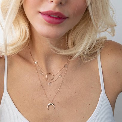 Колье "Нимфа" в красном золоте кол01930 №5