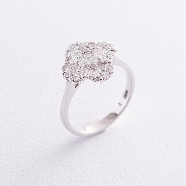 Золота каблучка "Конюшина" з діамантами AR5793Acha від ювелірного магазину Онікс