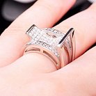 Срібний перстень з фіанітами "Геометрія" 11682 от ювелирного магазина Оникс - 5