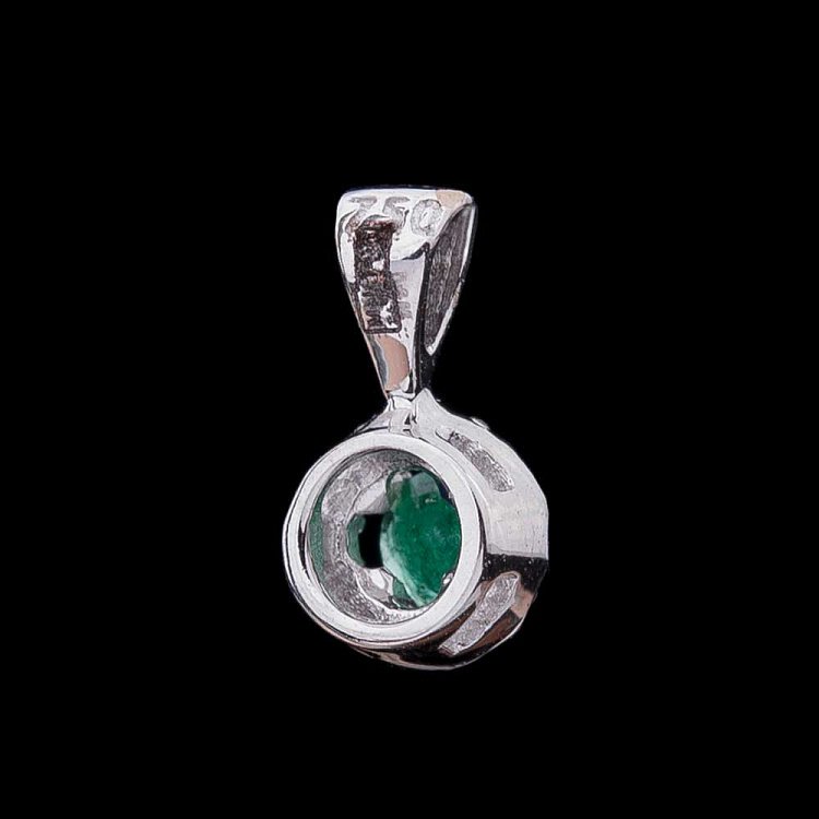 Золота підвіска з діамантами і смарагдом LDP0384-p від ювелірного магазину Онікс - 2