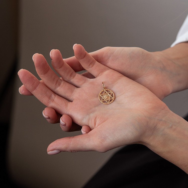 Золота підвіска "Зірка Давида" п00321 від ювелірного магазину Онікс - 1