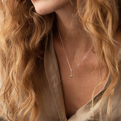 Кольє "Булава" у сріблі 181224 №11