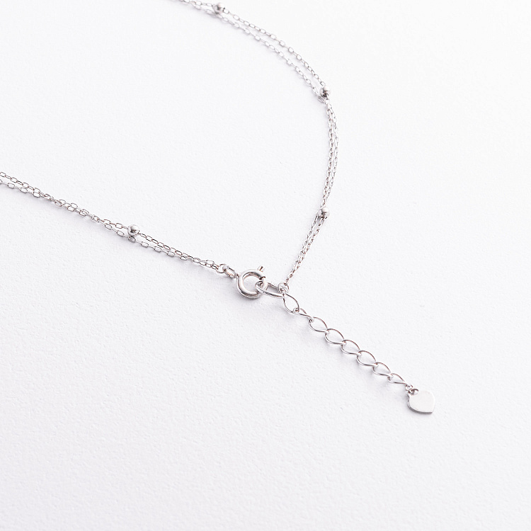 Подвійне срібне кольє "Хрестик" 908-01328 від ювелірного магазину Онікс - 2