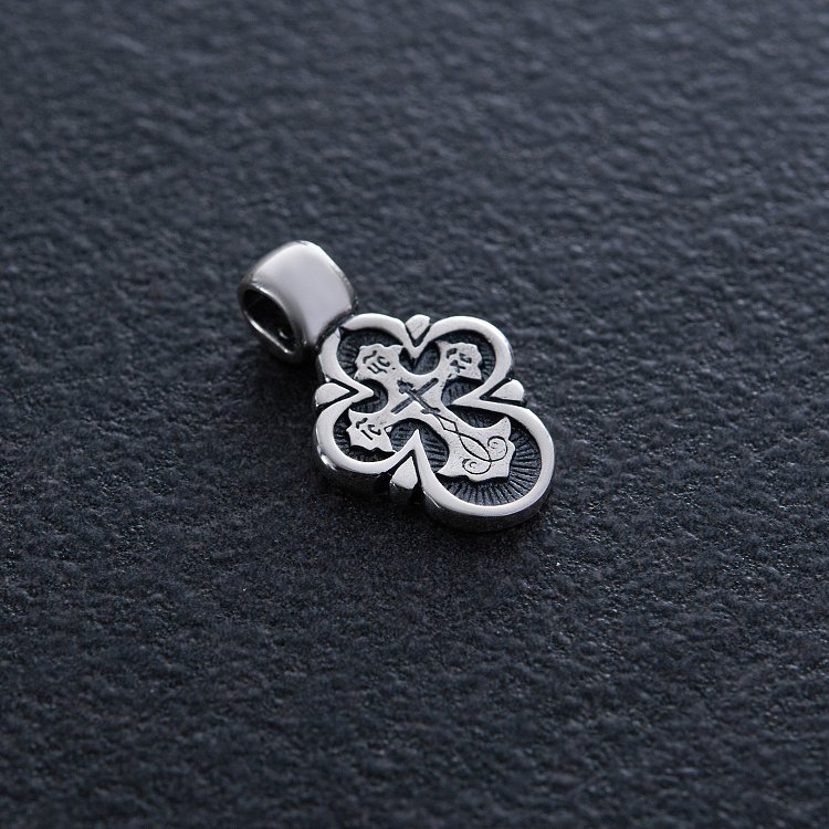 Срібний хрестик "Так Воскресне Бог" 13759 від ювелірного магазину Онікс - 2