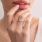 Помолвочное золотое кольцо "Сердечко" с бриллиантами 25301121 от ювелирного магазина Оникс - 1